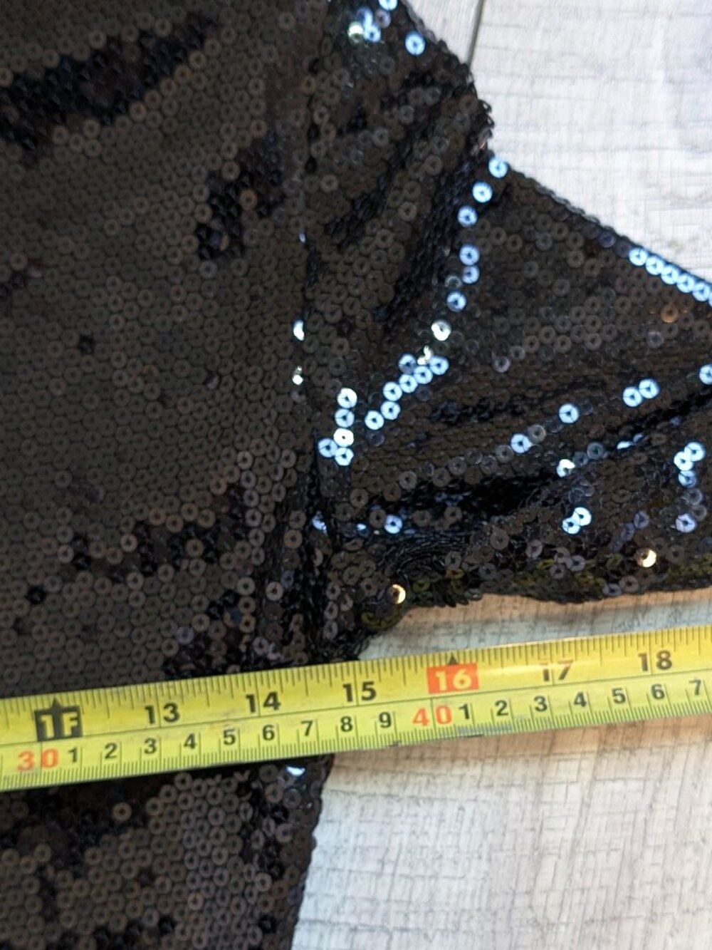 Black Sequin Gown Formal Open Back Long Sleeve Maxi Dress Slit XS Custom NWOT - Picture 12 of 16